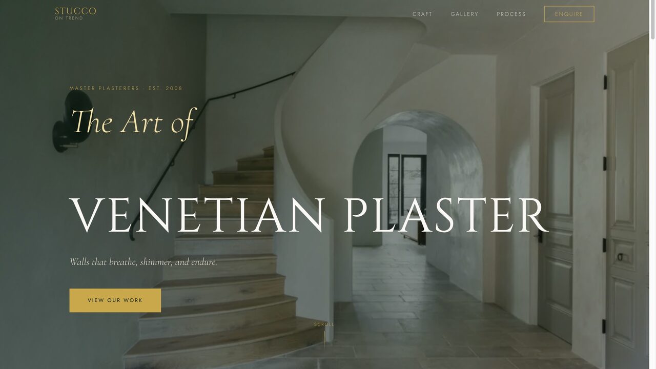Stucco on Trend website
